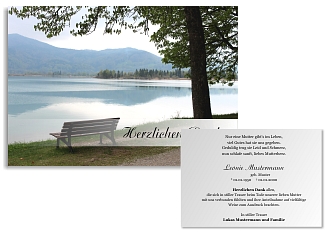 Danksagungskarten Trauer Bank