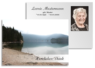 Danksagungskarten Trauer Berg