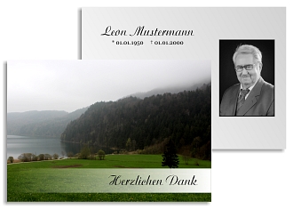 Danksagungskarten Trauer Berg