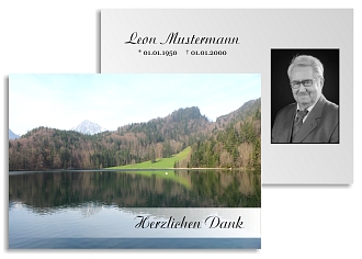 Danksagungskarten Trauer Berg