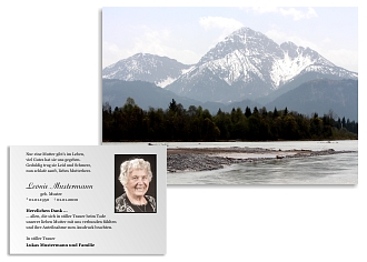 Danksagungskarten Trauer Berg