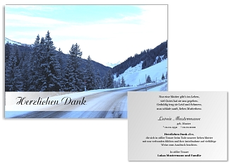 Danksagungskarten Trauer Berg