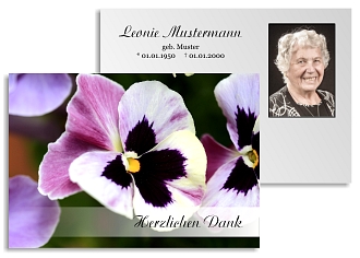 Danksagungskarten Trauer Blume