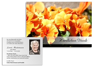 Danksagungskarten Trauer Blume