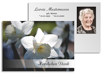Danksagungskarten Trauer Blume