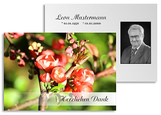 Danksagungskarten Trauer Blume