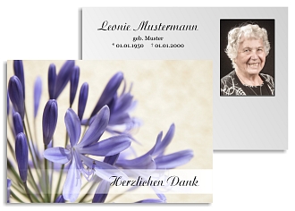 Danksagungskarten Trauer Blume