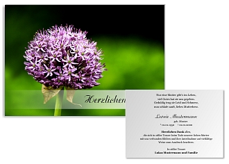 Danksagungskarten Trauer Blume