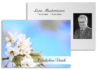 Danksagungskarten Trauer Blume