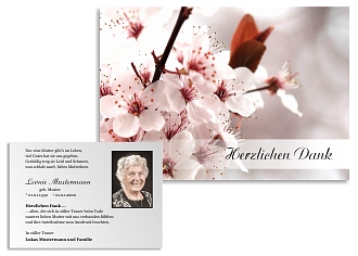 Danksagungskarten Trauer Blume