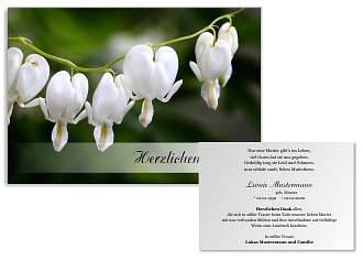 Danksagungskarten Trauer Blume