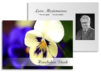 Danksagungskarten Trauer Blume