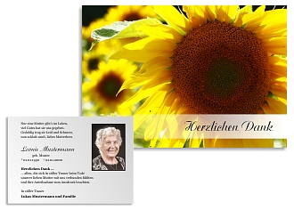 Danksagungskarten Trauer Blume