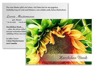 Danksagungskarten Trauer Blume