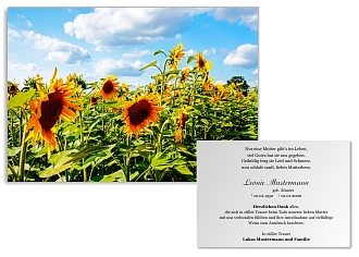 Danksagungskarten Trauer Blume