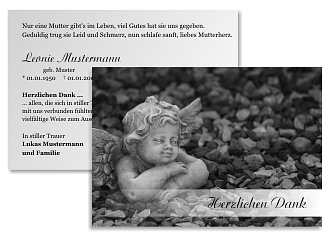 Danksagungskarten Trauer Engel