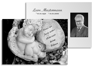 Danksagungskarten Trauer Engel