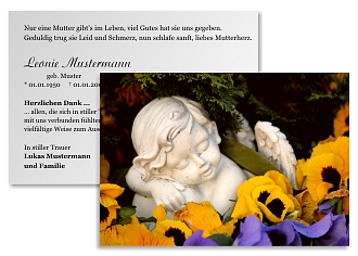 Danksagungskarten Trauer Engel