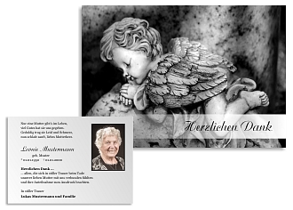 Danksagungskarten Trauer Engel