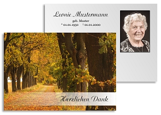 Danksagungskarten Trauer Herbst