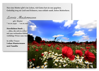 Danksagungskarten Trauer Herbst