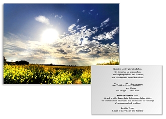 Danksagungskarten Trauer Herbst