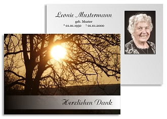 Danksagungskarten Trauer Herbst