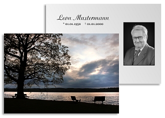 Danksagungskarten Trauer Himmel