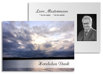 Danksagungskarten Trauer Himmel