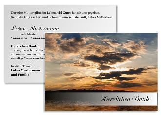 Danksagungskarten Trauer Himmel