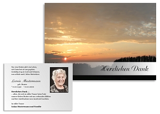 Danksagungskarten Trauer Himmel