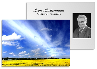 Danksagungskarten Trauer Himmel