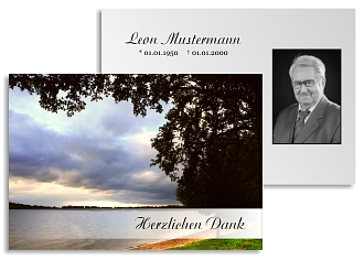 Danksagungskarten Trauer Himmel