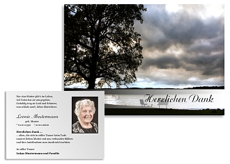 Danksagungskarten Trauer Himmel