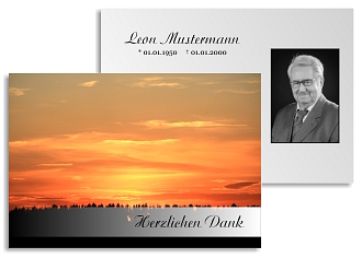 Danksagungskarten Trauer Himmel