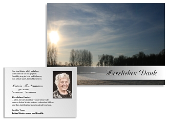 Danksagungskarten Trauer Himmel