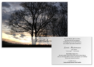 Danksagungskarten Trauer Himmel