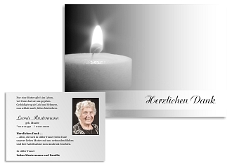 Danksagungskarten Trauer Kerze