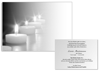 Danksagungskarten Trauer Kerze