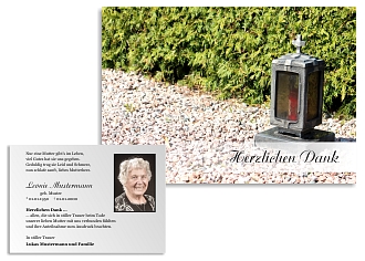 Danksagungskarten Trauer Kerze