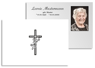 Danksagungskarten Trauer Kreuz