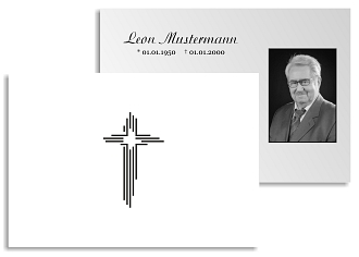 Danksagungskarten Trauer Kreuz