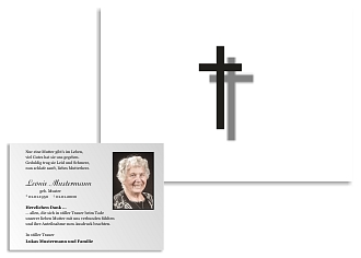 Danksagungskarten Trauer Kreuz