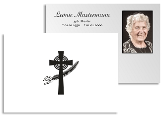 Danksagungskarten Trauer Kreuz