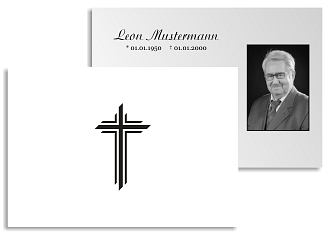 Danksagungskarten Trauer Kreuz