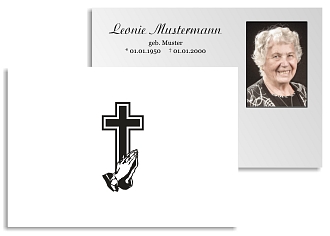 Danksagungskarten Trauer Kreuz