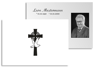 Danksagungskarten Trauer Kreuz