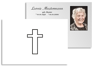 Danksagungskarten Trauer Kreuz