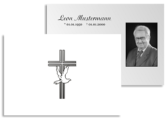 Danksagungskarten Trauer Kreuz