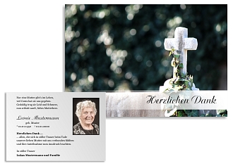 Danksagungskarten Trauer Kreuz